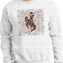 Load image into Gallery viewer, WY Bucking Horse Grunge