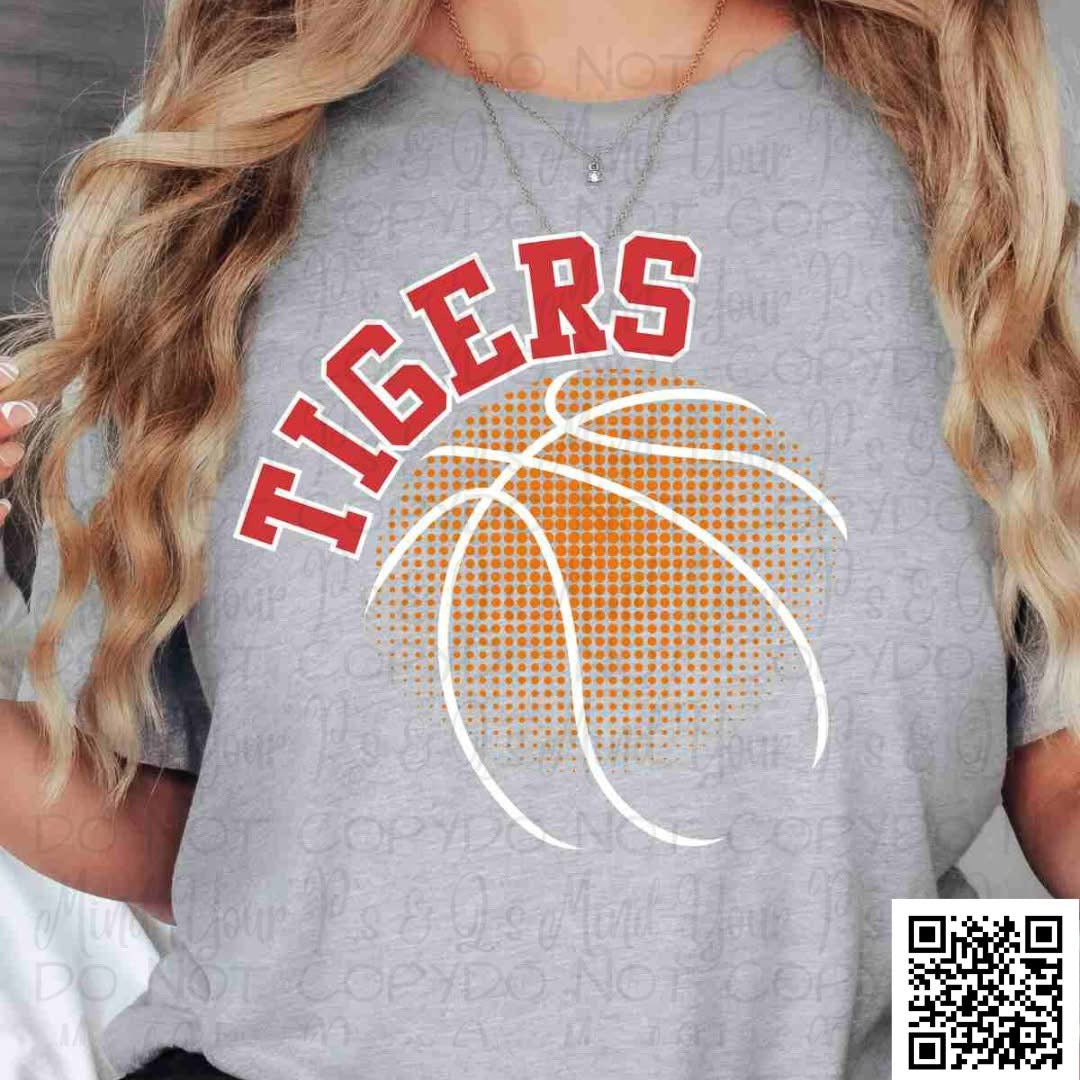 Tigers Basketball Faded