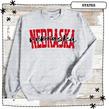 Load image into Gallery viewer, Nebraska Cutout Curved Red