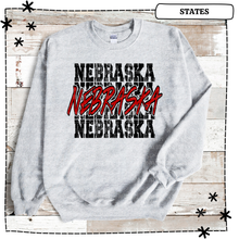 Load image into Gallery viewer, Nebraska Stacked Red Black
