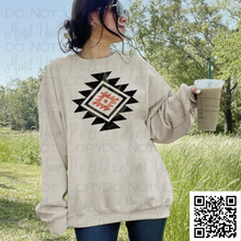 Load image into Gallery viewer, Black and Orange Aztec