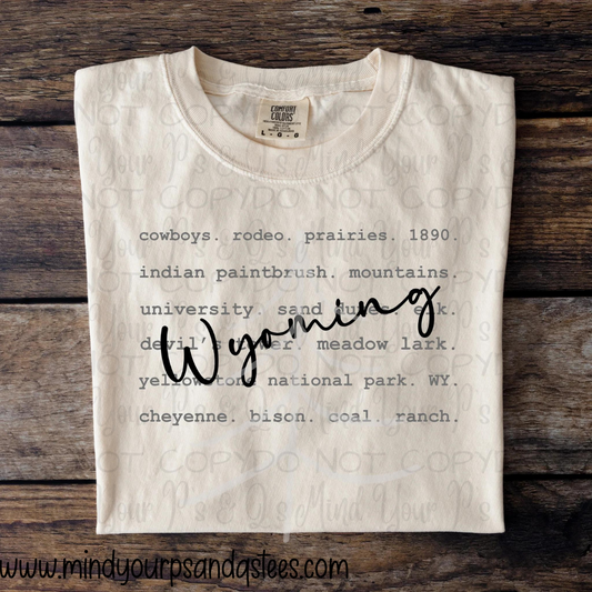 State Words-Wyoming