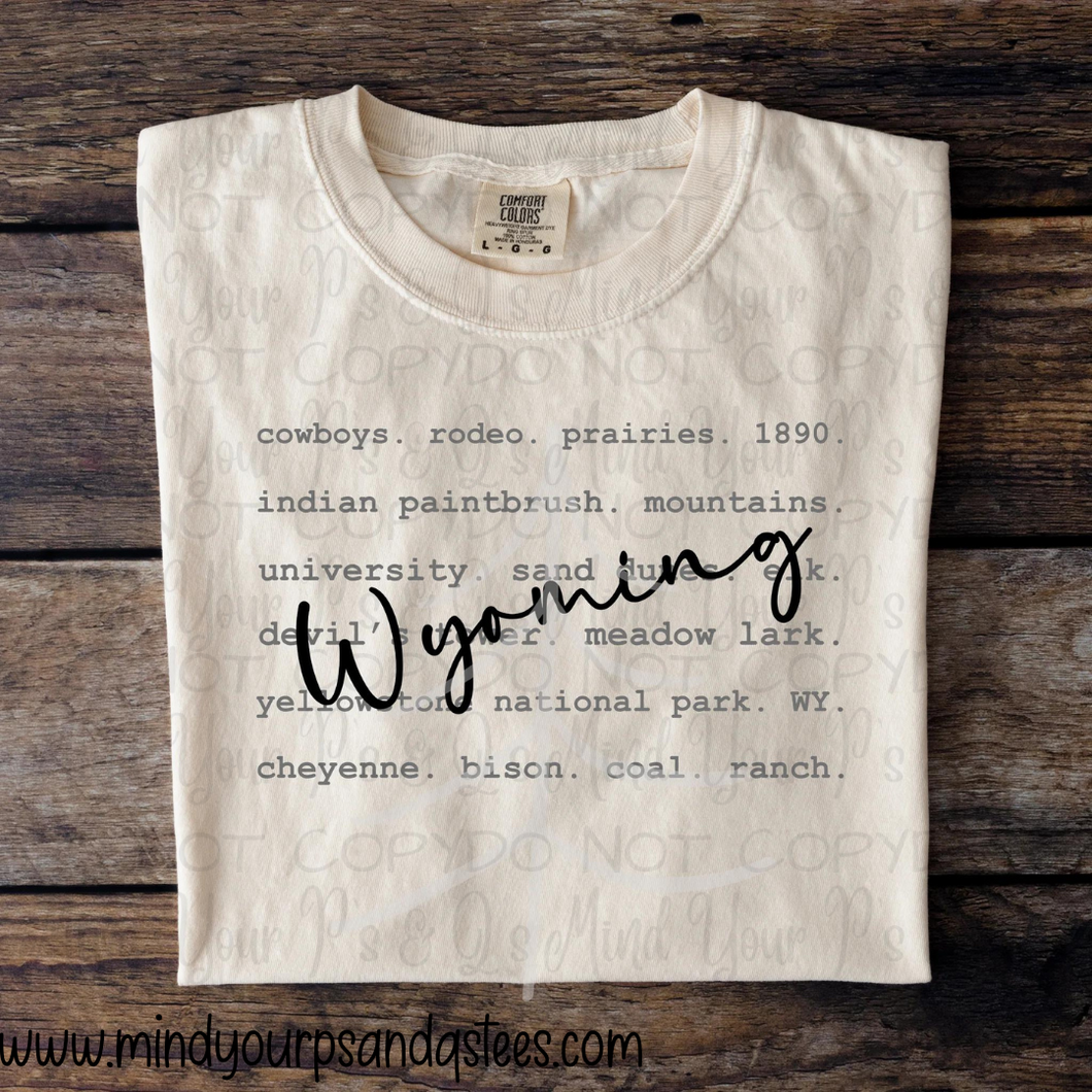 State Words-Wyoming