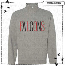 Load image into Gallery viewer, Mascot/Title Embroidered Quarter Zip Unisex Fleece
