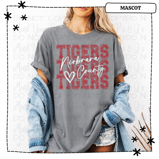 Niobrara County Tigers w/Heart