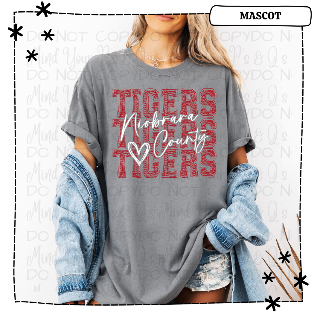 Niobrara County Tigers w/Heart