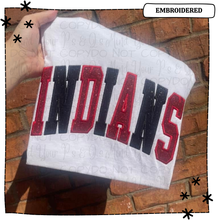 Load image into Gallery viewer, Two Color Glitter Varsity Applique Embroidered Crewneck Sweatshirt
