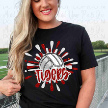 Load image into Gallery viewer, Red Volleyball Splatter Tigers
