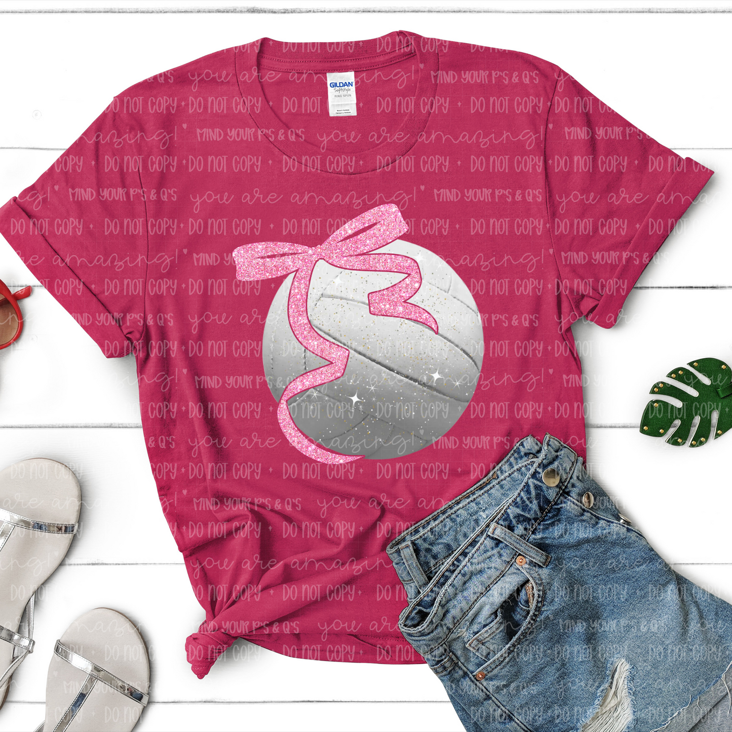 Volleyball Pink Bow