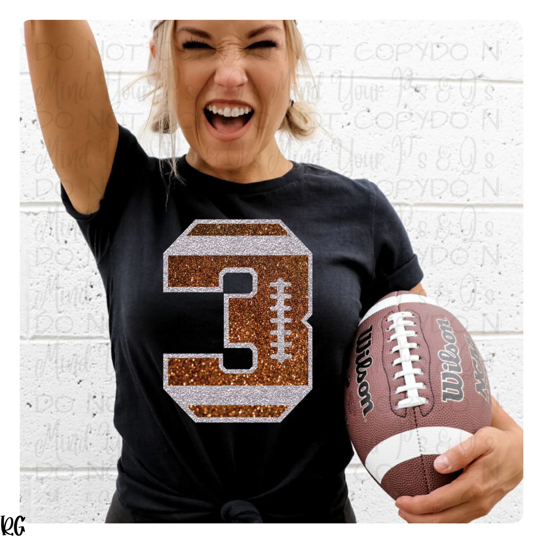 Custom Number Football