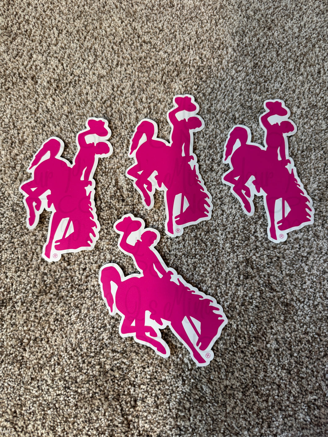 Pink Bucking Horse Car Decal