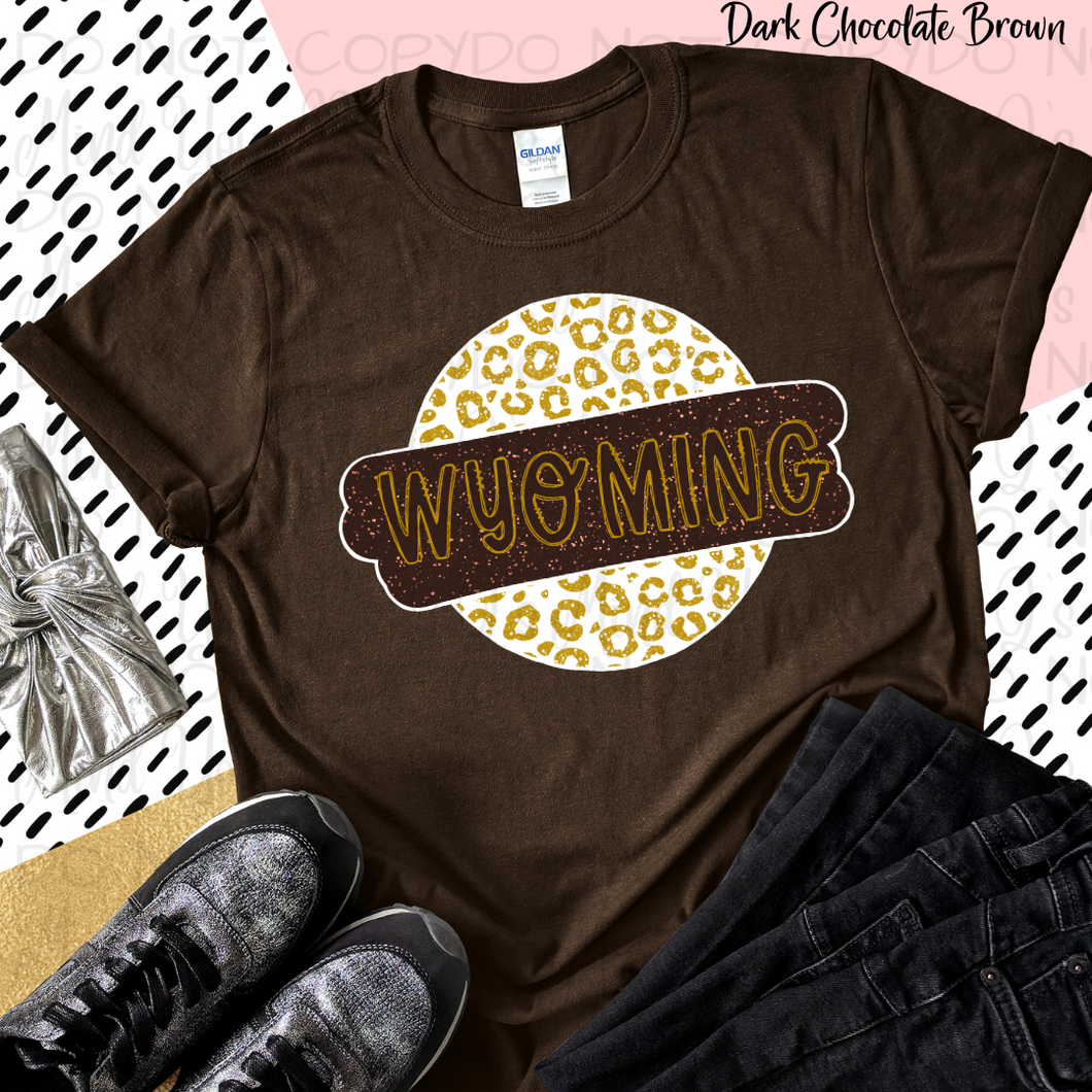 Wyoming Faux Glitter Circle