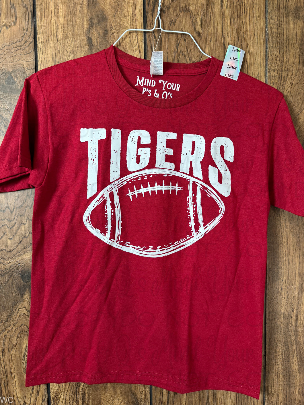 Youth Large Tigers Football Tee