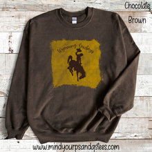 Load image into Gallery viewer, Wyoming Cowboys Gold Background

