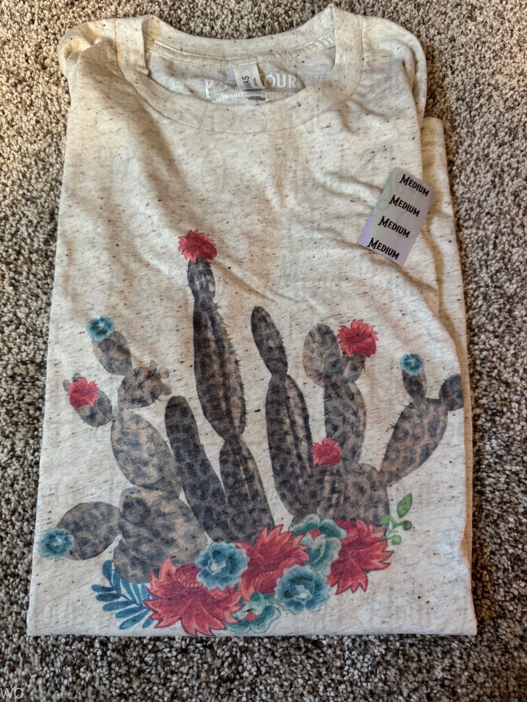 Medium - Cactus Oatmeal Tee