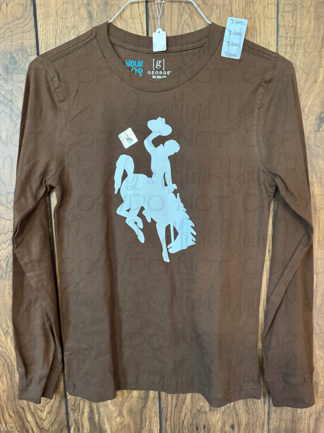 X-Small - Glitter Bucking Horse Long Sleeve