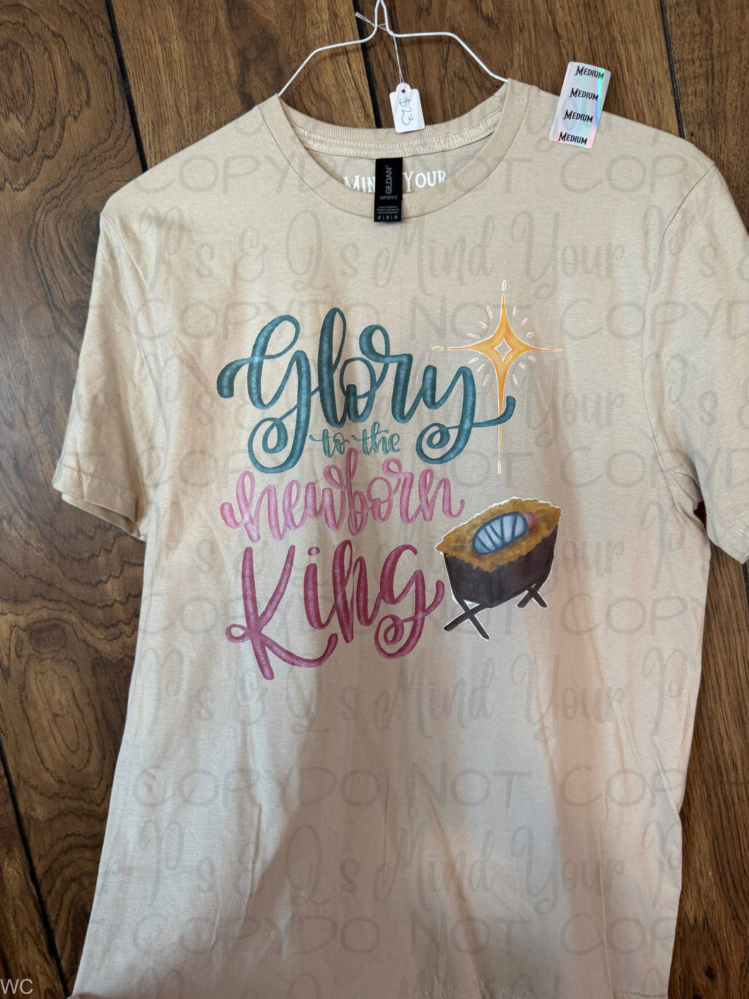 Medium - Glory to the Newborn King Sand Tee