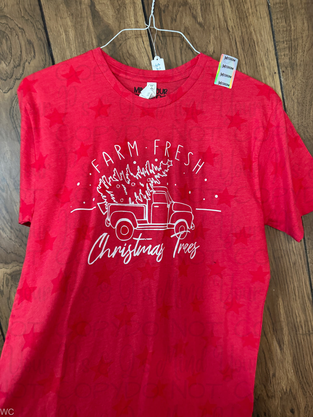 Medium - Farm Fresh Christmas Trees Star Tee