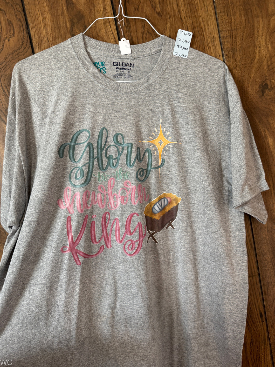 XL - Glory to the Newborn King Gray Tee