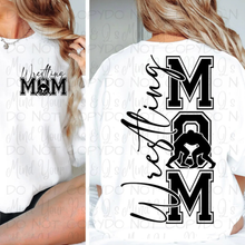 Load image into Gallery viewer, Black Vertical Boys Wrestling Mom (Back Design)
