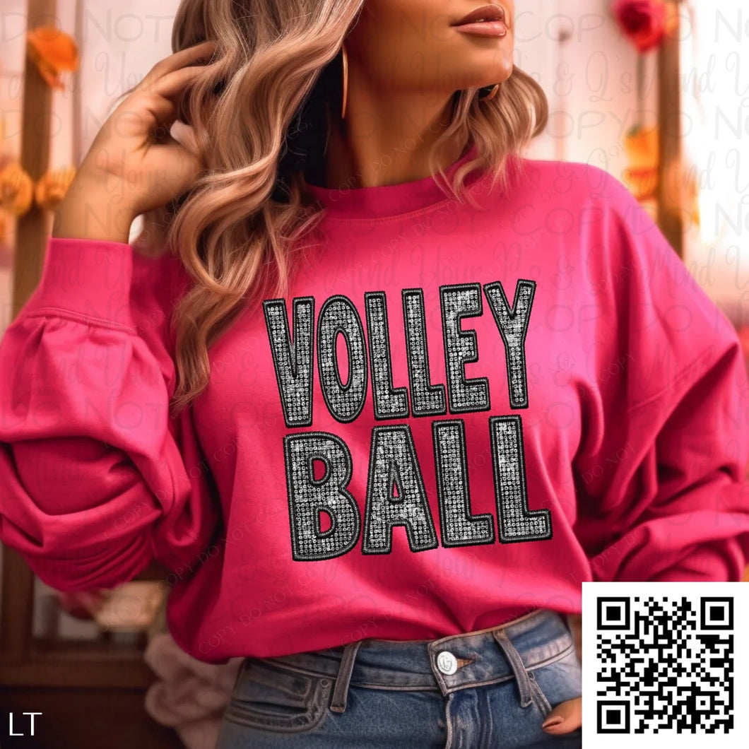 Volleyball Faux Embroidery